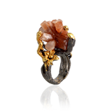 Handmade Sterling Silver Ring With Aragonite Stone