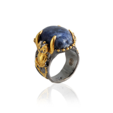 Handmade Sterling Silver Ring With Sodalite Stone