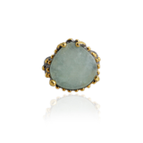 Handmade Sterling Silver Ring With Aquamarine Stone