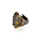 Handmade Sterling Silver Ring With Rutile Stone
