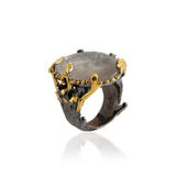 Handmade Sterling Silver Ring With Rutile Stone