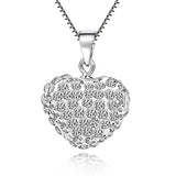 Ella heart CZ sterling silver true love pendant