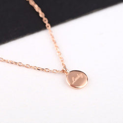 Elegant timeless round luck necklace in sterling silver