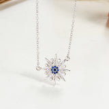 Ella Star Flower Sterling Silver Micro Setting  Necklace