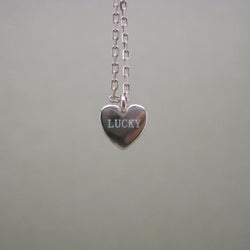 Ella Fashionable Simple Gift Lucky Heart Sterling Silver Necklace