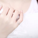 Ella Fashion Triangle Solid  Sterling Silver  Adjustable Finger Ring