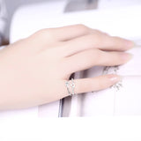 Ella Fashion Triangle Solid  Sterling Silver  Adjustable Finger Ring