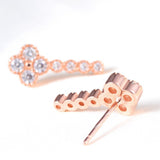 Ella rose romantic key stud earrings in sterling silver