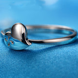 Ella Heart Windmill Hollow Sterling Silver Adjustable Ring