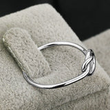 Ella Simple Heart Knot Sterling Silver Ring