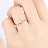 Ella Fashion CZ Heart Sterling Silver Adjustable Ring