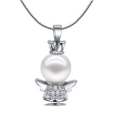 Ella shell pearl lucky angel sterling silver pendant