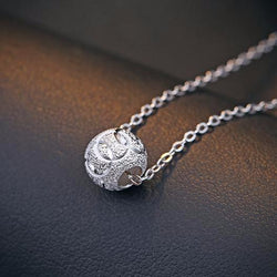 Ella Elegant Round Ball  Sterling Silver Necklace