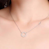 Ella white micro setting necklace in sterling silver